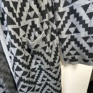 Ariat Cardigan Sweater Womens Large Aztec Open Front Pockets Western Boho thumbnail 3