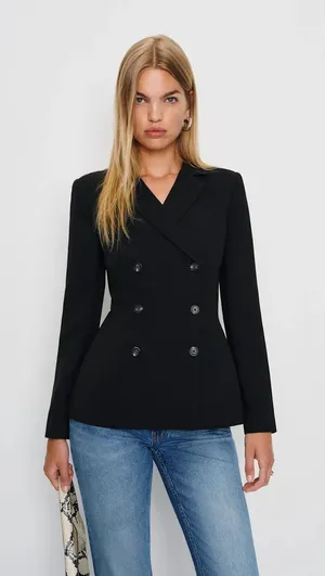 Reformation Caden Blazer NWT Size Medium thumbnail 1