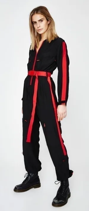 I.AM.GIA Jumpsuit Burn Boiler‎ 2.0 Suit Coverall Utilitarian Black Red XS GUC thumbnail 1