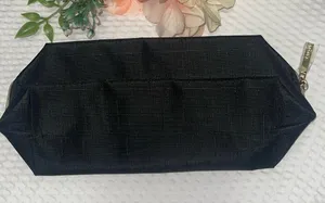 Lancôme Black Zipper Cosmetic Makeup Toiletry Travel Bag Pouch NWOT thumbnail 3