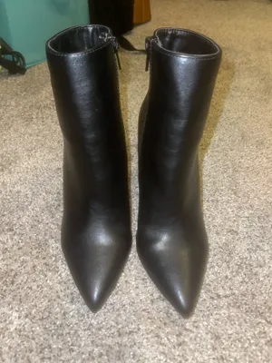 Black High Heel Booties Size 6 thumbnail 2