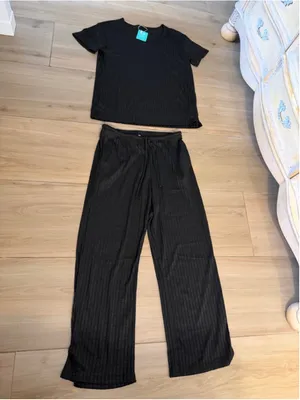 NEW MINTREUS Ribbed Knit Pajama Soft Lounge Set Lightweight Sleepwear L thumbnail 4