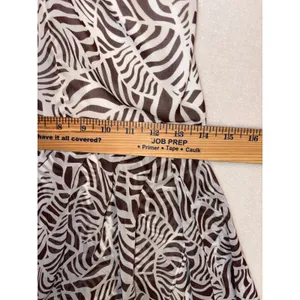 Toccin x‎ RTR Brown White Zebra Print Halter Mini Dress Size 8 Smocked Back thumbnail 7