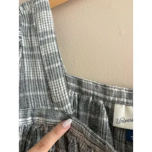 Universal Thread Cotton Square Neck Smocked Puff Sleeve Top Size Medium Gingham thumbnail 7