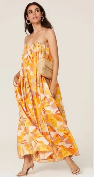 Acler Haslam Midi Dress Yellow Size 2 thumbnail 1