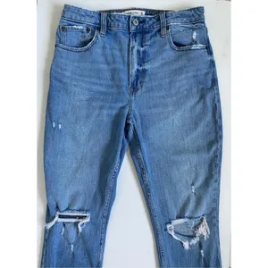 Abercrombie &‎ Fitch Curve Love High Rise Skinny Distressed Jeans Blue 29/8S thumbnail 10