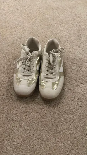 DV by Dolce Vita Gold and White Sneakers Low-Top thumbnail 2