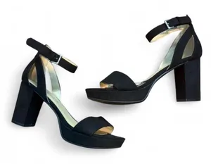 CL by Laundry Black Platform Block Heels Size 8 | thumbnail 1