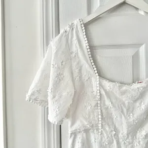 Showpo White Lightweight Fancy A Spritz Square Neck Embroidered Mini Dress 12 US thumbnail 4