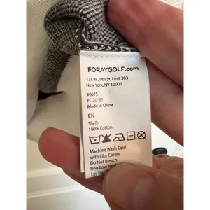 Foray Golf Knit Polo Women XS Black White Logo Print Short Sleeve Cotton Sweater thumbnail 6