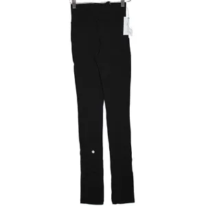 Womens Lululemon Skinny Will Pants Black Drawstring Pockets Leggings Size 2 thumbnail 2