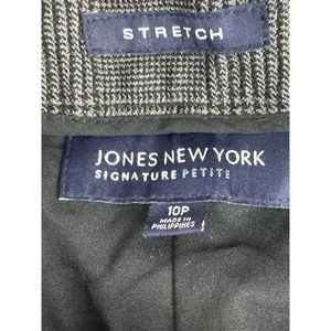 Jones‎ New York Signature Petite 10P Houndstooth Pants Wool Blend Bootcut Career thumbnail 5