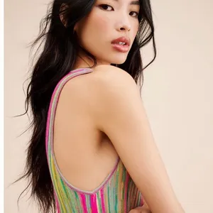 Anthropologie Daily Practice Cheap Shot Multicolor Rainbow Sweater Dress SMALL thumbnail 2
