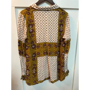 ***Free People Bohemian Changing Times Printed Blouse Tea, sz M thumbnail 10