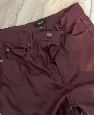 Revolve AFRM Heston Vegan Leather Straight Leg Pants thumbnail 5