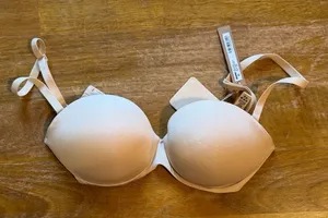 SKIMS Cream Padded Bra thumbnail 1