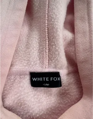 Pink White Fox Hoodie Boutique S/M thumbnail 3