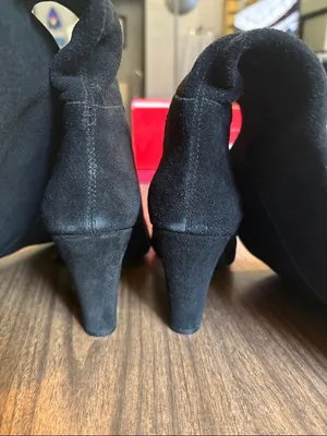 Jessica Simpson Size 8 Ference Black Suede Knee High Heel Boots thumbnail 5