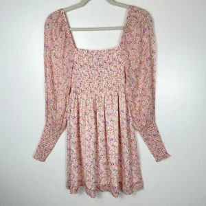 Hill House The Grace Nap Dress in Pink Multi Pansy thumbnail 10
