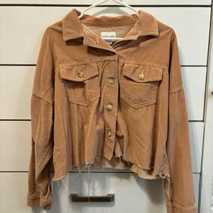 American Eagle Crop Corduroy Shacket thumbnail 2