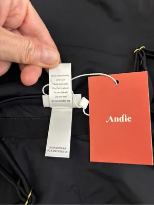 Andie The Amalfi Maternity One Piece Swimsuit Black NEW thumbnail 6