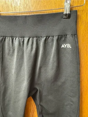 AYBL Empower Seamless Pull On Leggings Black Medium Workout Fitness Gym thumbnail 8