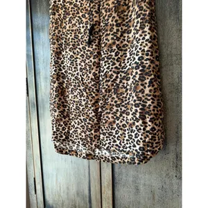Beach Lunch Lounge sleeveless shift dress in a brown and black leopard print XL thumbnail 2
