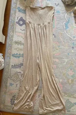 Tan Strapless Jumpsuit thumbnail 5
