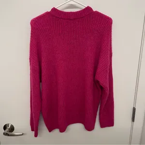 American Eagle Hot Pink Oversized Sweater thumbnail 4