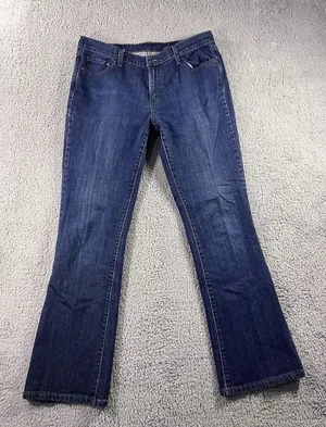 Levi's Bootcut Jeans Women‎ 34x31 Dark Wash Studded y2k Boho Cowgirl Western Indie thumbnail 1