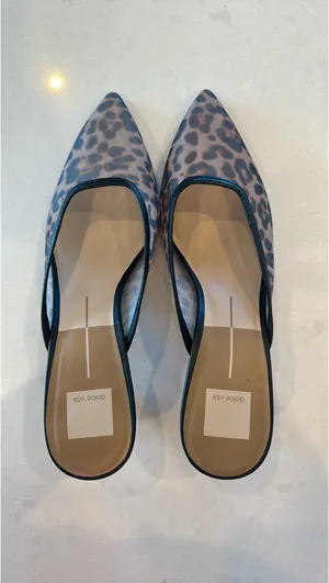 Dolce Vita DK Cleo dark leopard mesh mule heels size 9 thumbnail 2