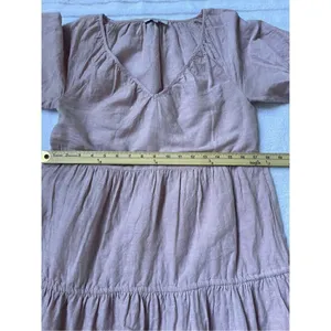 Madewell Linen Blend Lorelei Mini Dress Pale Pink Size S thumbnail 14