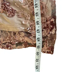NWT Lulus Shine Language Rose Gold Sequin Mermaid Maxi Dress Sz‎ XS thumbnail 8