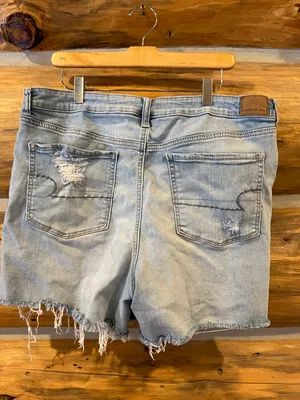 American Eagle Super Hi-Rise Shortie Distressed Shorts thumbnail 2