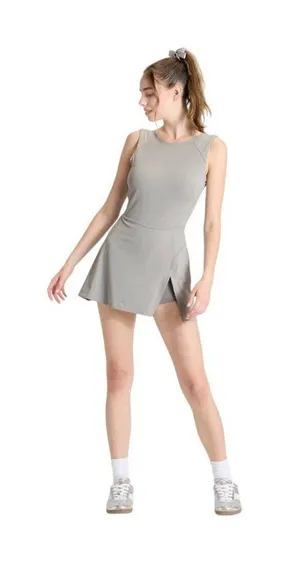 NWT Joylab Womens High Neck Low Back Active Dress with Built in Shorts Gray XXL thumbnail 1