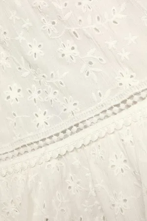 Lulus Sun Lovin’ White Eyelet Lace Tiered Mini Skirt thumbnail 5