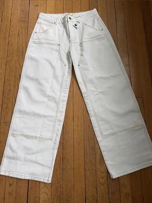 NWT Nicoli white wide leg jeans size 40 (US 10) thumbnail 1