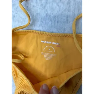 PacSun Eco Ribbed Side Tie‎ Bikini Bottom Orange Small 0263-080 thumbnail 4