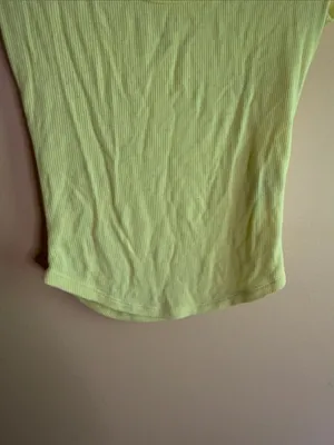 No Boundaries Pale Yellow Ribbed Scoop Neck Crop Top thumbnail 3