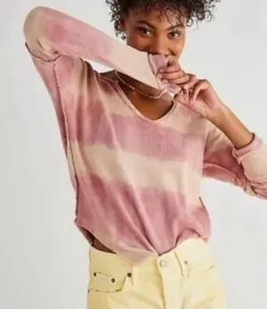 Free People We The Free Come And‎ Get It Washed Stripe Tee thumbnail 1
