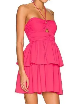 AMANDA UPRICHARD X Shawnett Dress In Fuchsia thumbnail 2
