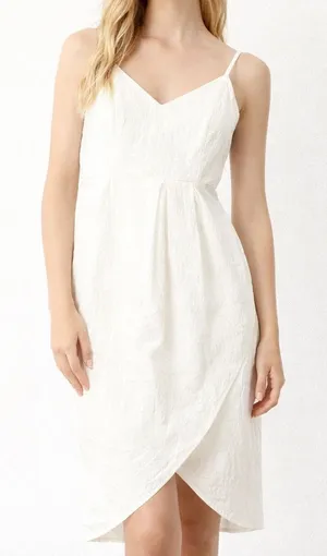 Lulus White Bodycon Midi Dress Small Lined Adjustable Strap Party Wedding Dress thumbnail 1