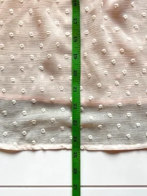 POL Pink Swiss Dot Ruffle Lace Blouse Size Large Cottagecore thumbnail 8