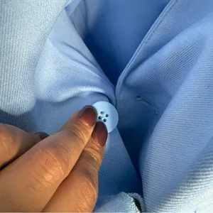 NWOT Ann Taylor‎ Oversized Peak Lapel Blazer Linen Twill Sky Blue 14 Clean Girl thumbnail 7