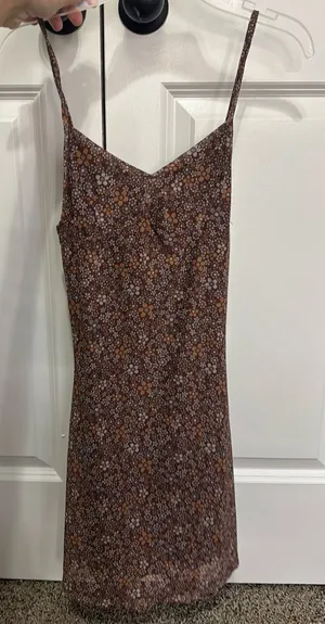 Motel Rocks Dress Floral Brown Mini thumbnail 1