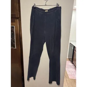LL Bean Womens Gray Corduroy Pull On Pants Straight Leg Medium Tall UCYR3 thumbnail 2