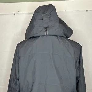 LL Bean Jacket Womens Medium Gray Hooded Jacket Windbreaker Nylon Vintage thumbnail 8