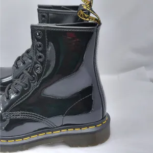 Dr. Martens Womens Combat Boots Size 6 Black Patent Moto Goth Punk Biker Street thumbnail 7