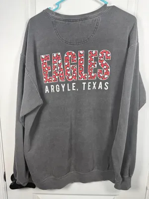 Comfort Colors Argyle Eagles Texas Crewneck Sweatshirt thumbnail 4