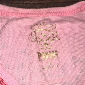 PINK VICTORIAS SECRET Long Sleeve sleep shirt size medium Y2K Bella Swan thumbnail 4